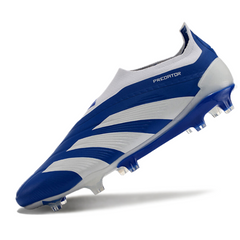 Chuteira Campo Adidas Predator 30 Elite Sem Cadarço FG Azul e Branca - VENI Futebol