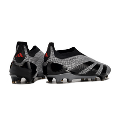 Chuteira Campo Adidas Predator 30 Elite Sem Cadarço FG Cinza e Preta - VENI Futebol