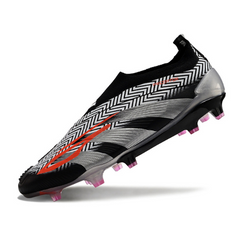 Chuteira Campo Adidas Predator 30 Elite Sem Cadarço FG Preta, Branca e Cinza - VENI Futebol