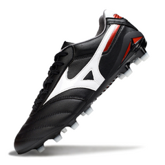 Botas de fútbol Mizuno Morelia Neo 2 Elite FG para terreno firme, color blanco y negro