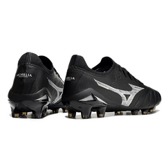 Botas de fútbol Mizuno Morelia Neo IV Elite FG para terreno firme, color blanco y negro