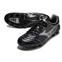 Scarpa da calcio Mizuno Morelia Neo IV Pro nera e bianca per terreni compatti FG