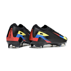 Scarpa da calcio Nike Air Zoom Mercurial Vapor 16 Elite nera gialla blu e rossa per terreni compatti FG