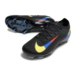 Scarpa da calcio Nike Air Zoom Mercurial Vapor 16 Elite nera gialla blu e rossa per terreni compatti FG