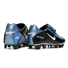 Botas de fútbol Nike Air Zoom Total 90 III negras y azules para terreno firme (FG).