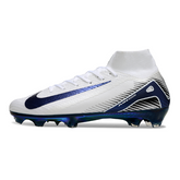Scarpa da calcio Nike Air Zoom Mercurial Superfly 10 Elite bianca e verde per terreni compatti FG