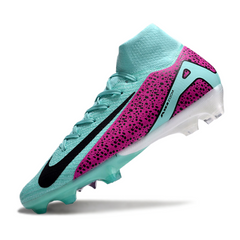 Botas de fútbol Nike Air Zoom Mercurial Superfly 10 Elite azul y morado para terreno firme FG
