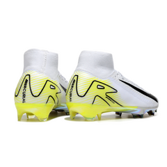 Nike Air Zoom Mercurial Superfly 10 Elite White and Light Green Firm Ground FG Football Boot