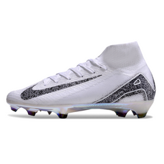 Botas de fútbol Nike Air Zoom Mercurial Superfly 10 Elite FG para terreno firme, color blanco y negro