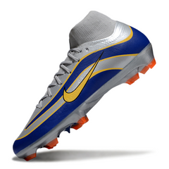 Nike Air Zoom Mercurial Superfly 10 Elite Gray and Blue Firm Ground FG Football Boot