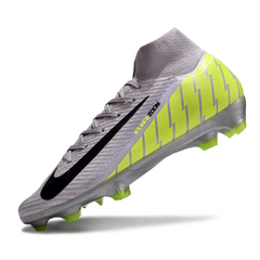 Scarpa da calcio Nike Air Zoom Mercurial Superfly 10 Elite FG grigia e verde per terreni compatti