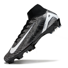 Botas de fútbol Nike Air Zoom Mercurial Superfly 10 Elite negras y blancas para terreno firme (FG).