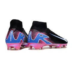 Scarpa da calcio Nike Air Zoom Mercurial Superfly 10 Elite nera e rosa per terreni compatti FG
