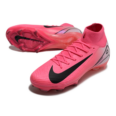 Scarpa da calcio Nike Air Zoom Mercurial Superfly 10 Elite rosa e bianca per terreni compatti FG