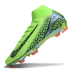 Scarpa da calcio Nike Air Zoom Mercurial Superfly 10 Elite verde e nera per terreni compatti FG
