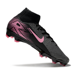 Scarpa da calcio Nike Air Zoom Mercurial Superfly 10 Elite nera e rosa per terreni compatti FG