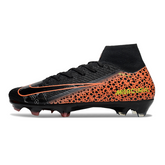 Scarpa da calcio Nike Air Zoom Mercurial Superfly 10 Elite nera e arancione per terreni compatti FG