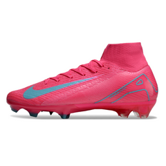 Scarpa da calcio Nike Air Zoom Mercurial Superfly 10 Elite FG rosa e azzurro per terreni compatti