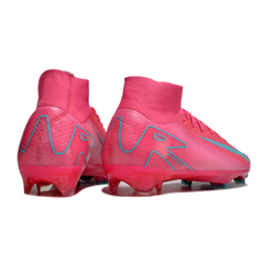 Scarpa da calcio Nike Air Zoom Mercurial Superfly 10 Elite FG rosa e azzurro per terreni compatti