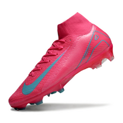 Scarpa da calcio Nike Air Zoom Mercurial Superfly 10 Elite FG rosa e azzurro per terreni compatti