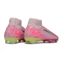 Scarpa da calcio Nike Air Zoom Mercurial Superfly 10 Elite rosa e verde chiaro per terreni compatti FG