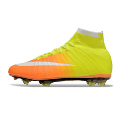 Botas de fútbol Nike Mercurial Superfly 4 Elite naranja y amarillas para terreno firme (FG).