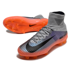 Scarpa da calcio Nike Mercurial Superfly 5 Elite FG grigia e arancione per terreni compatti