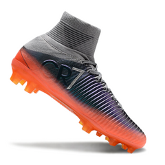 Scarpa da calcio Nike Mercurial Superfly 5 Elite FG grigia e arancione per terreni compatti