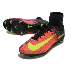Scarpa da calcio Nike Mercurial Superfly 5 Elite arancione rosa e nera per terreni compatti FG