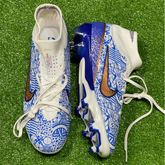 Chuteira Campo Nike Zoom Mercurial Superfly 9 Elite FG Azul CR7 Tamanho 38