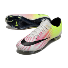 Botas de fútbol Nike Air Zoom Mercurial Vapor 10 Elite FG para terreno firme, color blanco, rojo y amarillo