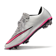 Scarpa da calcio Nike Air Zoom Mercurial Vapor 10 Elite FG grigia e rosa per terreni compatti