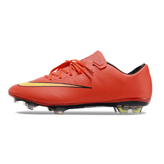 Scarpa da calcio Nike Air Zoom Mercurial Vapor 10 Elite FG rossa e gialla per terreni compatti