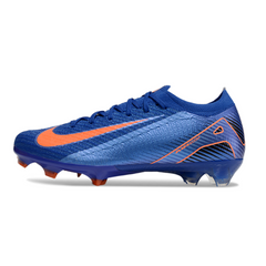 Botas de fútbol Nike Air Zoom Mercurial Vapor 16 Elite azules y naranjas para terreno firme (FG).