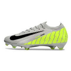 Botas de fútbol Nike Air Zoom Mercurial Vapor 16 Elite grises y verdes para terreno firme (FG).