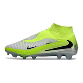 Nike Phantom 6 DF Elite Gray and Light Green Firm Ground FG Football Boot