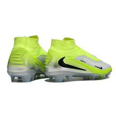 Nike Phantom 6 DF Elite Gray and Light Green Firm Ground FG Football Boot