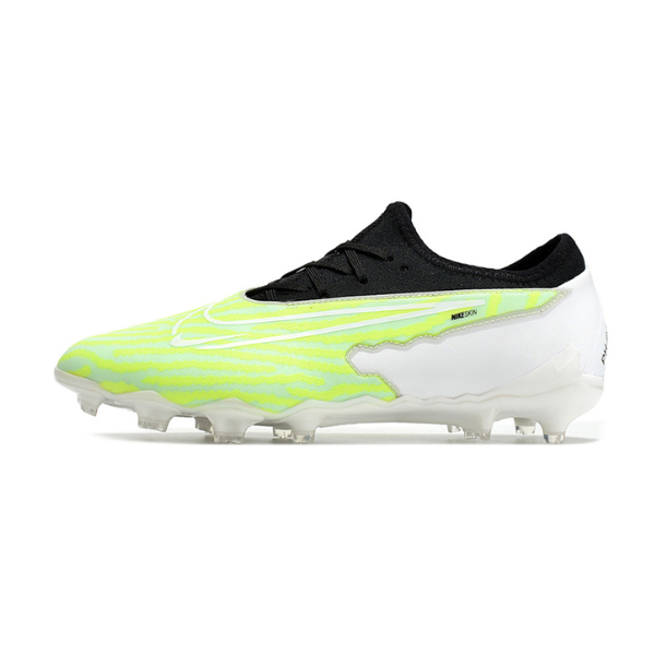 Chuteira Campo Nike Phantom GX Academy FG Branca, Verde e Preta - VENI Futebol