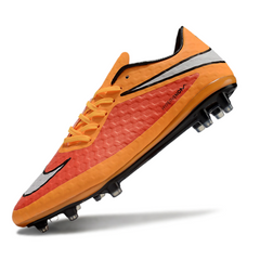 Botas de fútbol Nike Phantom Hypervenom Elite naranja y rojo para terreno firme (FG).