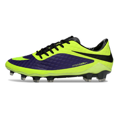 Botas de fútbol Nike Phantom Hypervenom Elite FG para terreno firme, color verde claro y morado