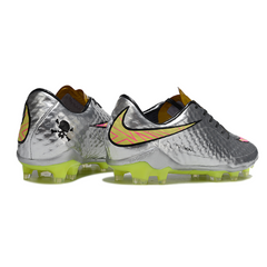 Scarpa da calcio Nike Phantom Hypervenom Elite FG per terreni compatti grigio oro e rosa