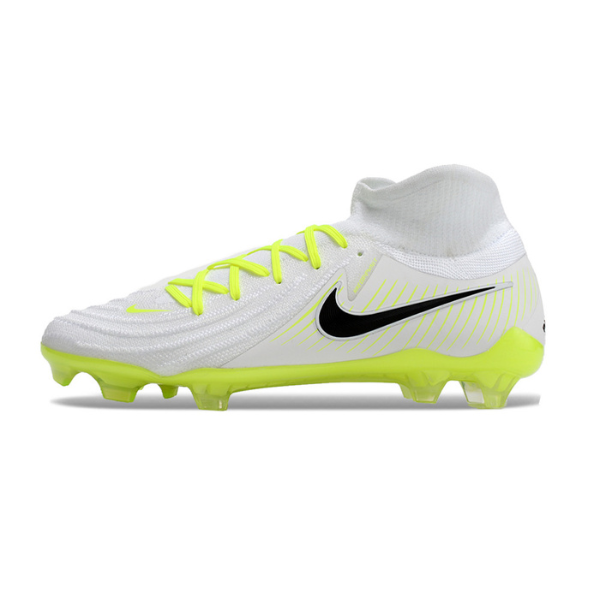 Chuteira Campo Nike Phantom Luna 2 Elite FG Branca e Verde - VENI Futebol