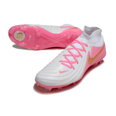 Scarpa da calcio Nike Phantom Luna 2 Elite bianca e rosa per terreni compatti FG