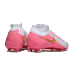 Scarpa da calcio Nike Phantom Luna 2 Elite bianca e rosa per terreni compatti FG
