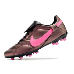 Chuteira Campo Nike Premier 3 FG Bronze e Rosa - VENI Futebol