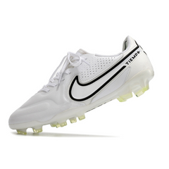 Chuteira Campo Nike Tiempo Legend 9 Elite FG Branca e Preta - VENI Futebol