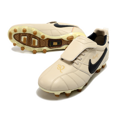 Nike Tiempo R10 Legend Elite Beige and Black Tongue Firm Ground FG Football Boot