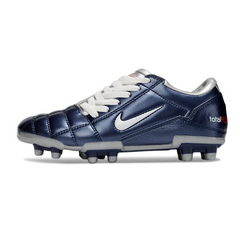 Scarpa da calcio Nike Total 90 III FG per terreni compatti argento e blu