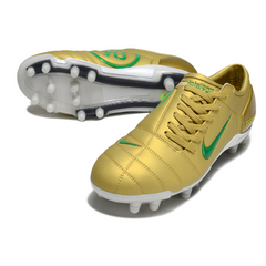 Botas de fútbol Nike Total 90 III FG para terreno firme, color dorado y verde