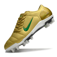 Botas de fútbol Nike Total 90 III FG para terreno firme, color dorado y verde